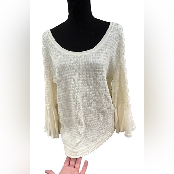 🔥ANTHROPOLOGIE! FOSTER BELL TOP! GORGEOUS IVORY, 3/4 BELL SLEEVES! BOHO! - Picture 12 of 16